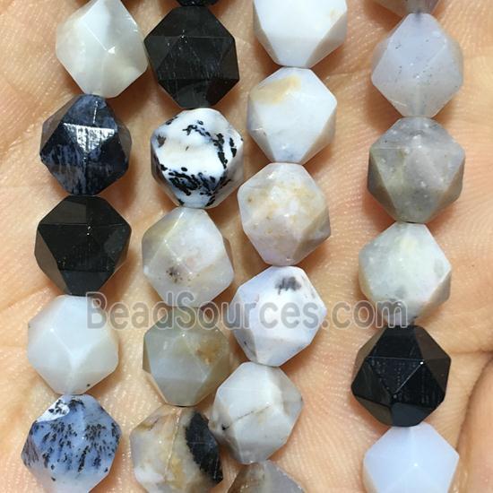 parral Dendrite Agate beads, faceted round