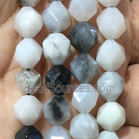 natural Agate Beads, faceted round