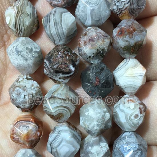 natural Mexico Agate Beads, faceted round