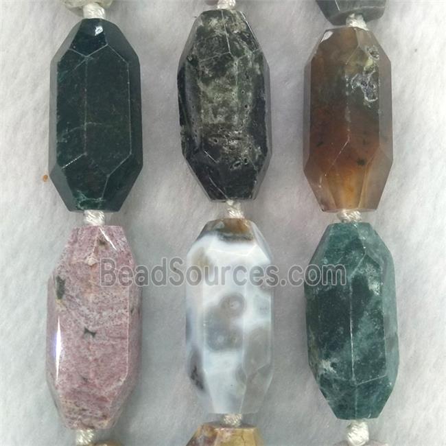 mixed Gemstone beads, faceted rice