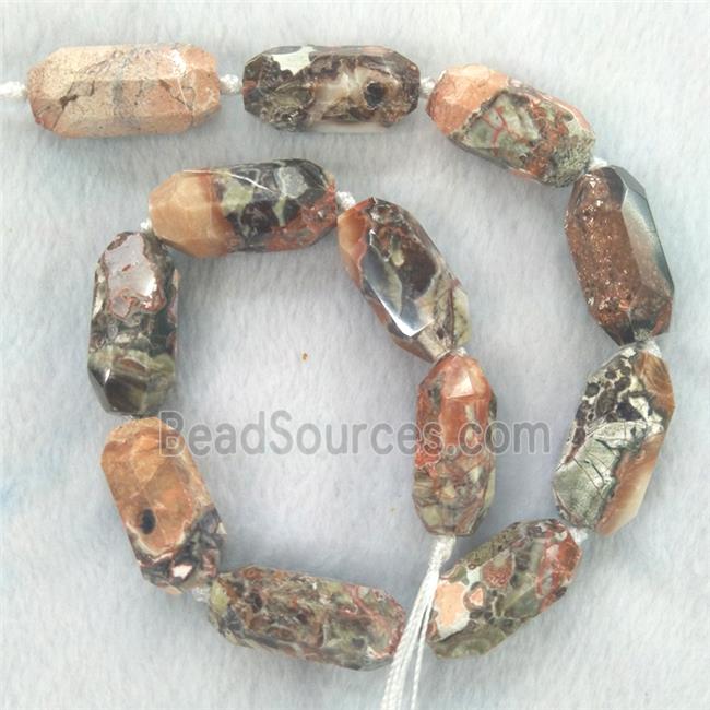 natural color Ocean Jasper beads, faceted rice