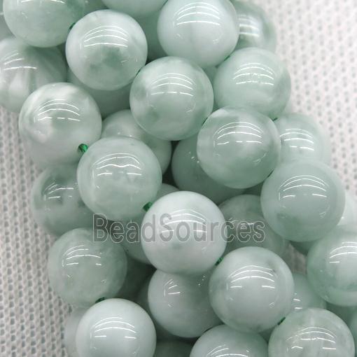 Natural Green Snowflake Angelite Smooth Round