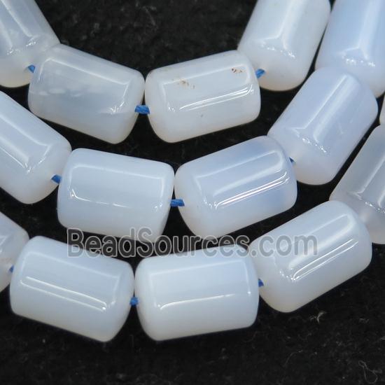 blue Chalcedony cylinder beads