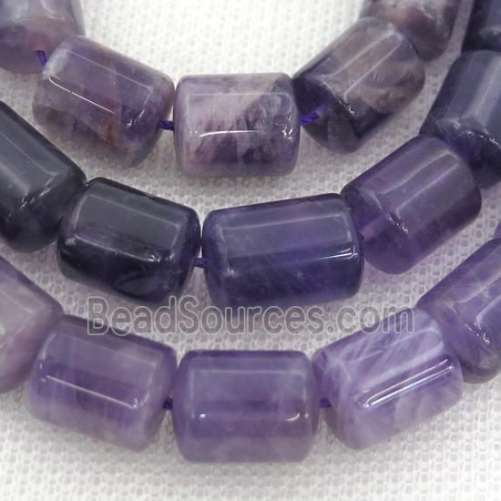 purple Amethyst tube beads