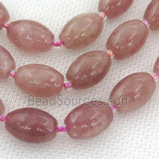 Strawberry Quartz rice beads