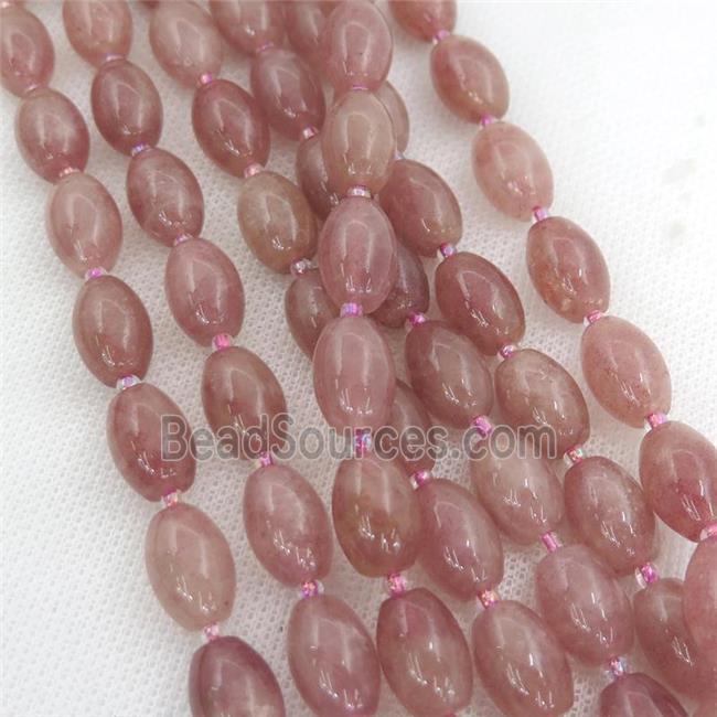 Strawberry Quartz rice beads