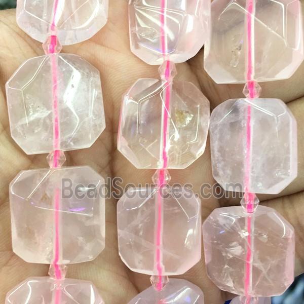 Rose Quartz square Beads