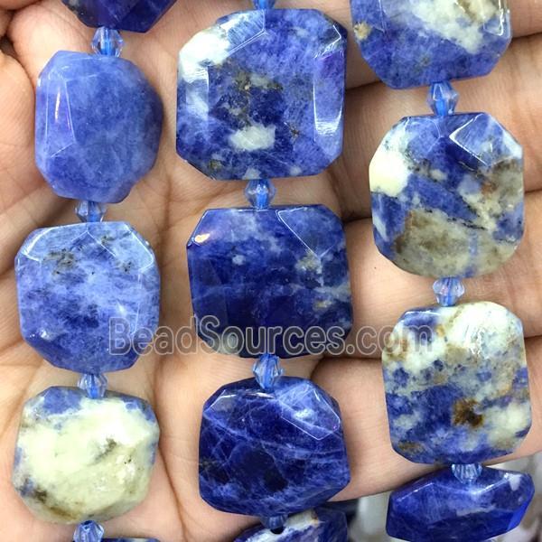 blue Sodalite square Beads