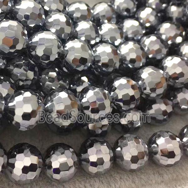 Terahertz Stone Beads, faceted round