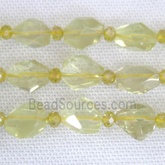 Lemon Quartz Beads, freeform