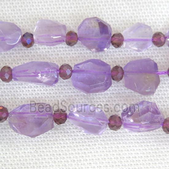 purple Amethyst beads, freeform