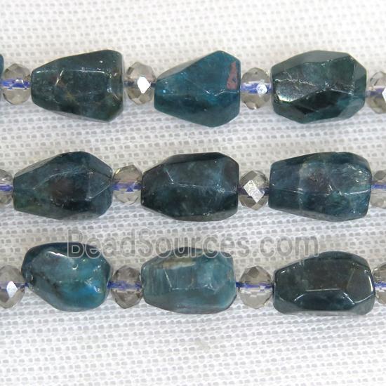 green Apatite beads, freeform