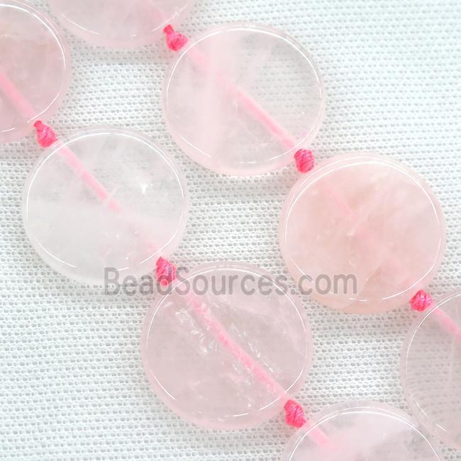 Rose Quartz circle beads