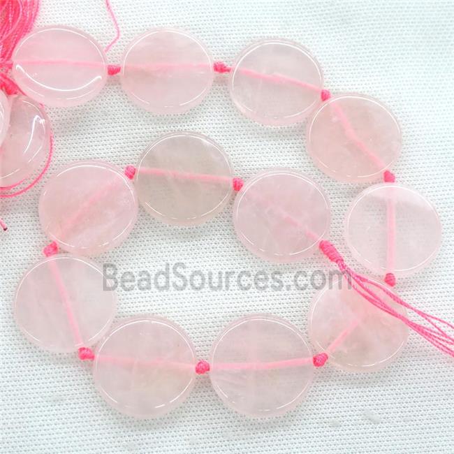 Rose Quartz circle beads