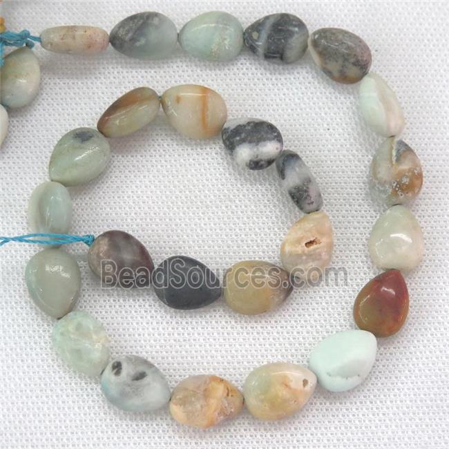 Chinese Amazonite teardrop beads, matte