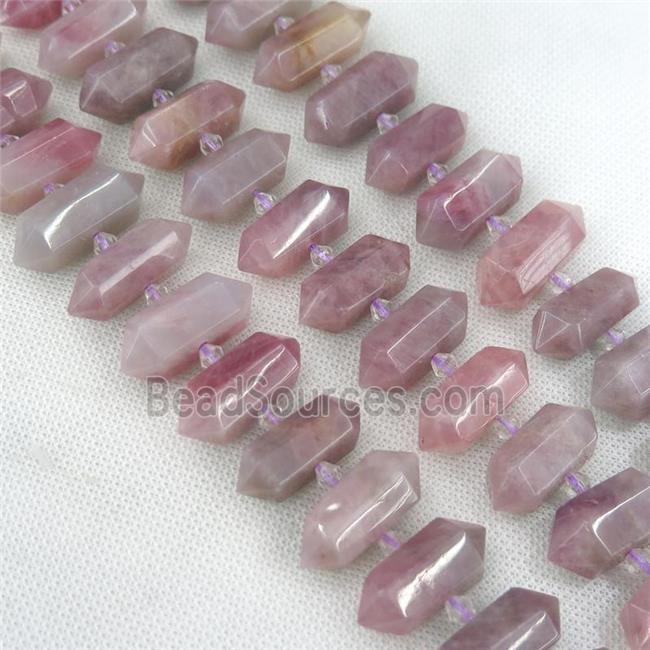 Madagascar Rose Quartz bullet beads