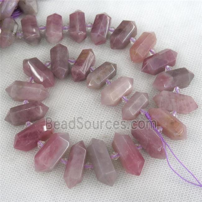 Madagascar Rose Quartz bullet beads