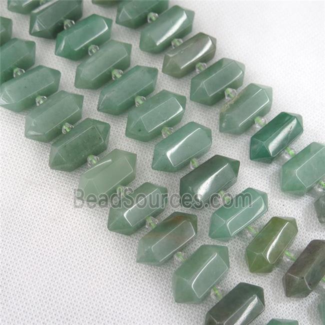 green Aventurine bullet beads