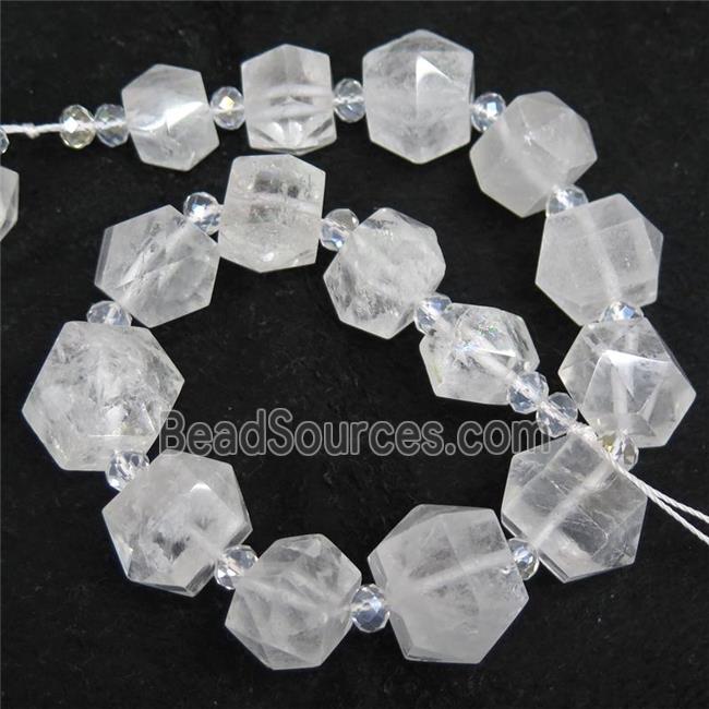 Clear Quartz bullet beads