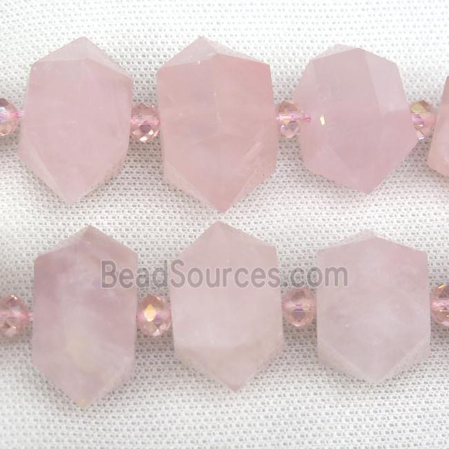 Rose Quartz bullet beads