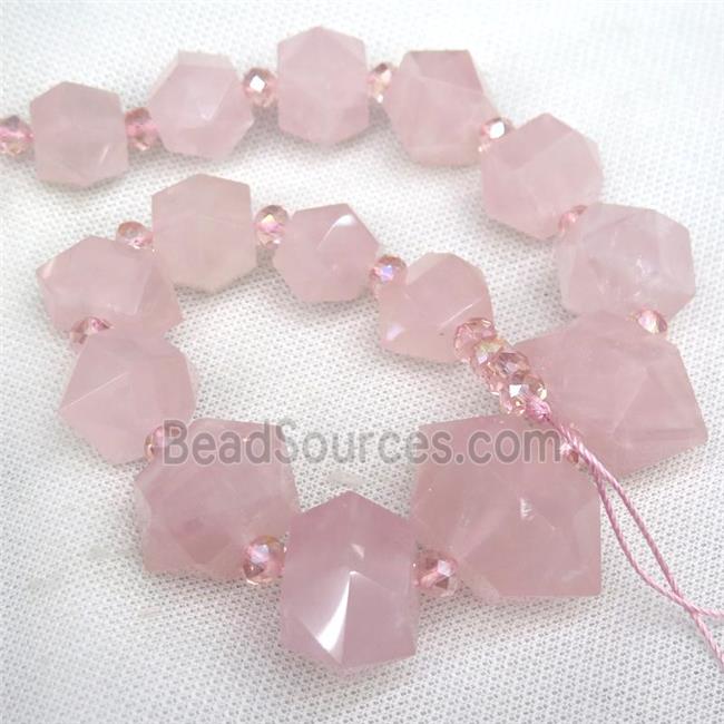 Rose Quartz bullet beads