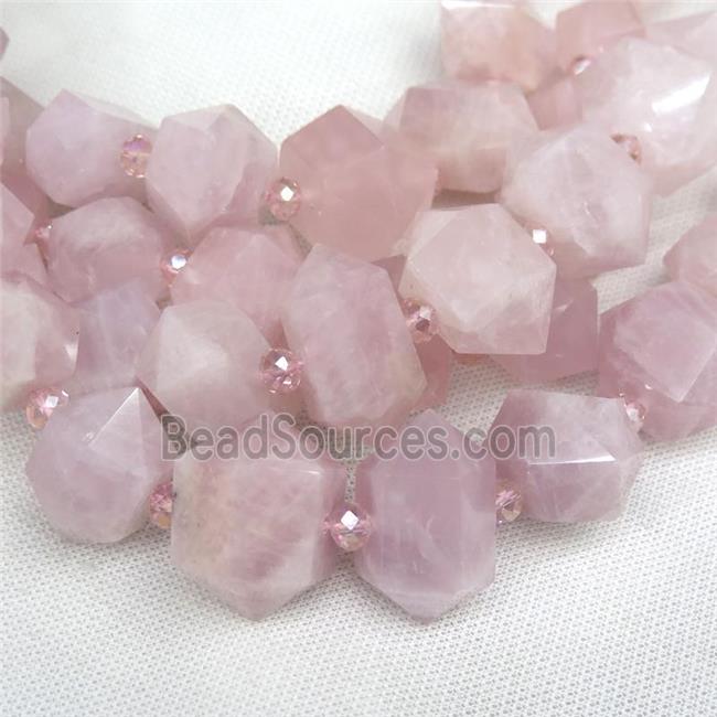 Rose Quartz bullet beads