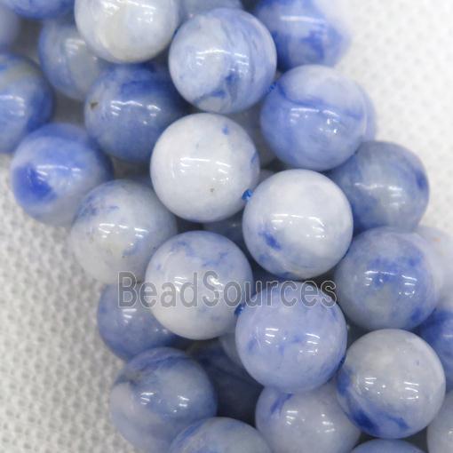 round blue Calcite beads