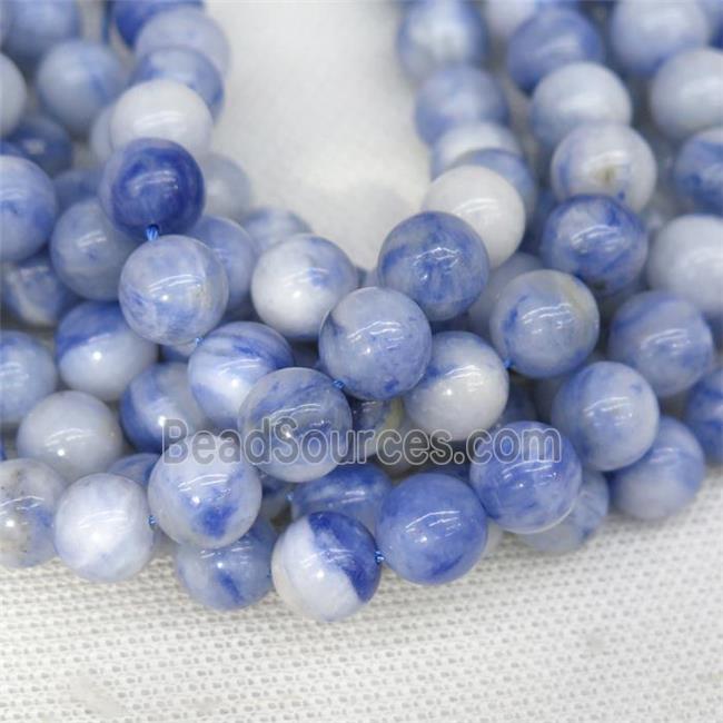 round blue Calcite beads