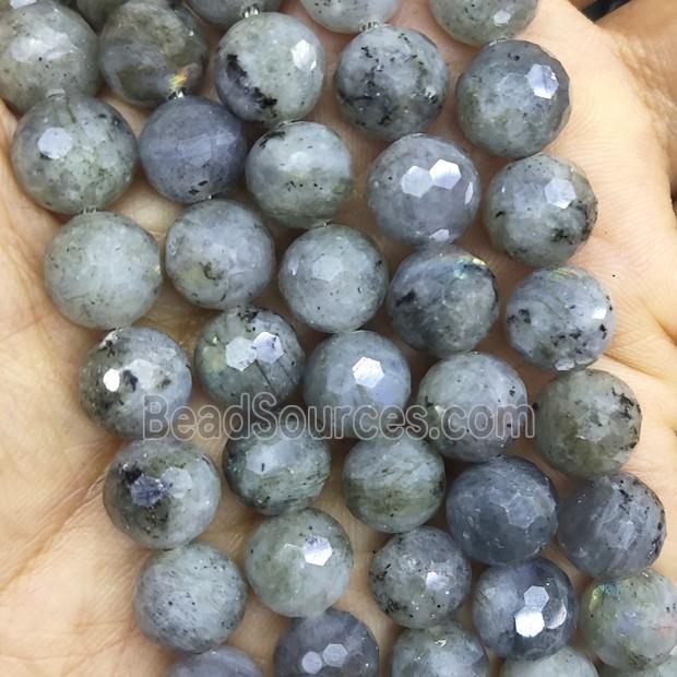 Labradorite beads, faceted round