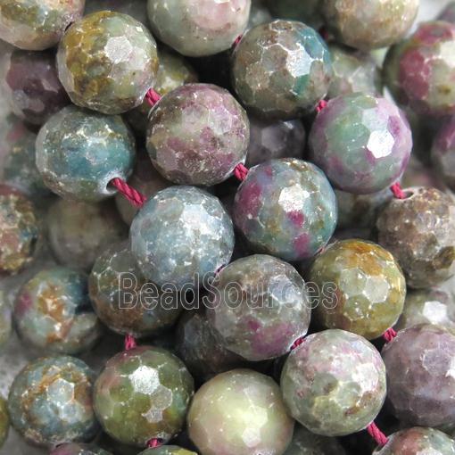 Corundum beads, faceted round