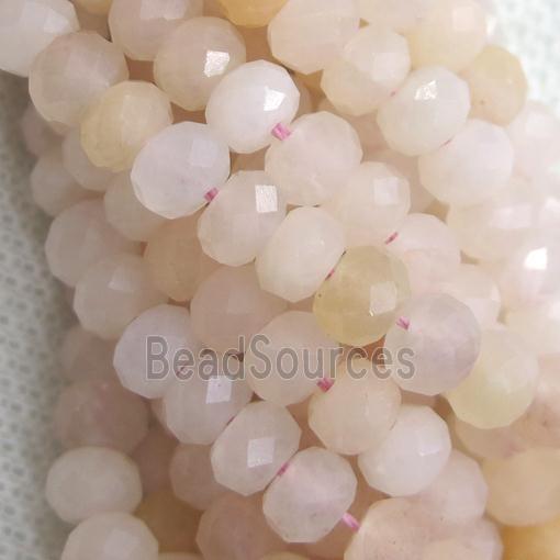 pink Aventurine Beads, faceted rondelle