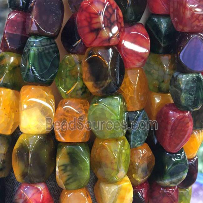 Dragon Veins Agate Beads, freeform, mixed