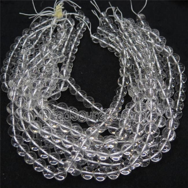 round Clear Quartz Beads