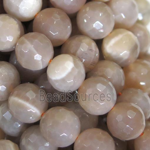 grey MoonStone Beads, faceted round