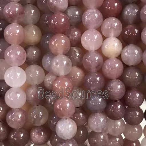 round Strawberry Quartz Beads