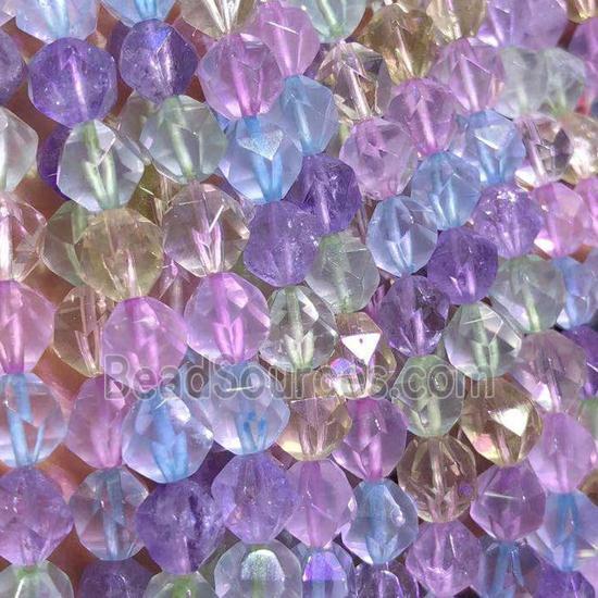 mix Gemstone Beads, star-cutting