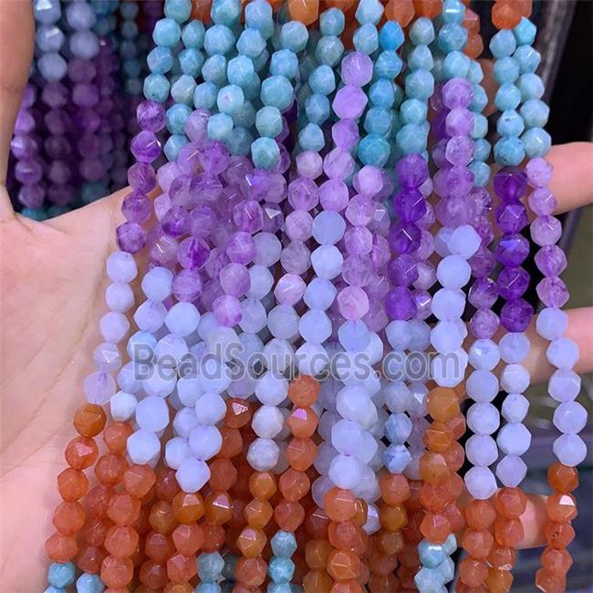 mix Gemstone Beads, star-cutting