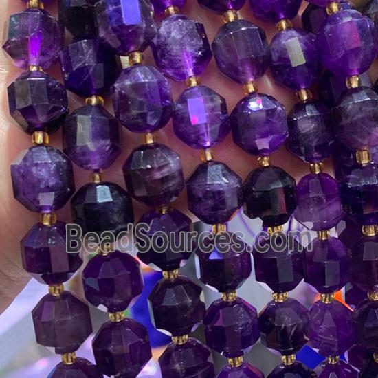 darkpurple Amethyst Beads, faceted bullet