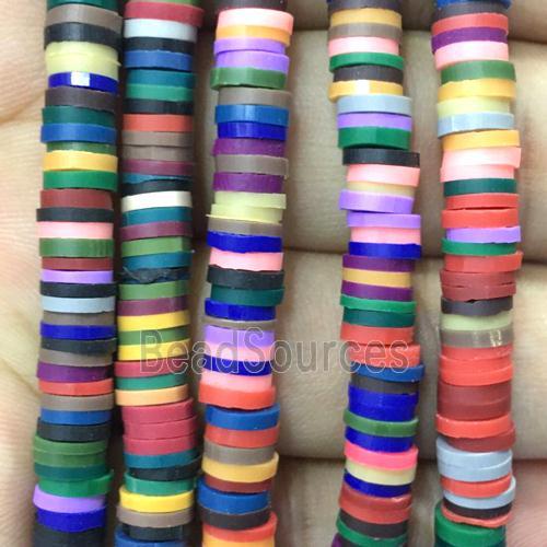 Fimo Polymer Clay Beads, heishi, mixed color