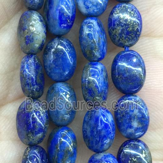 blue Lapis lazuli oval beads