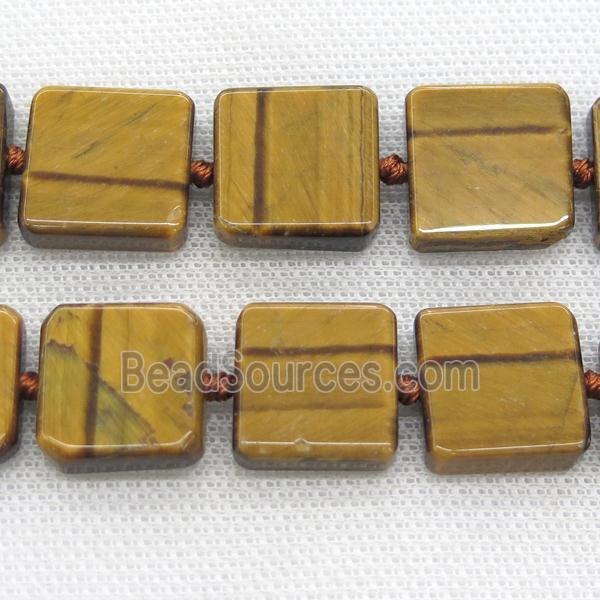 Tiger eye stone square beads