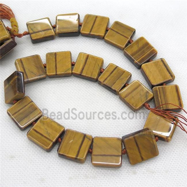 Tiger eye stone square beads