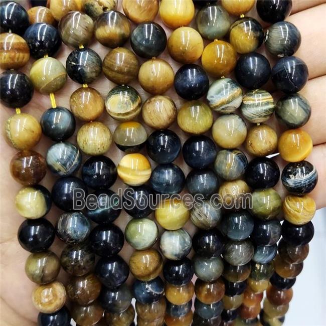 round fancy Tiger eye stone beads