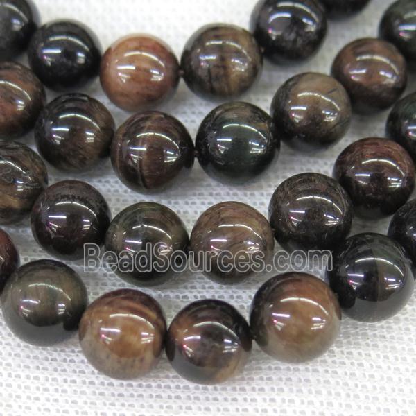 round coffee Tiger eye stone beads