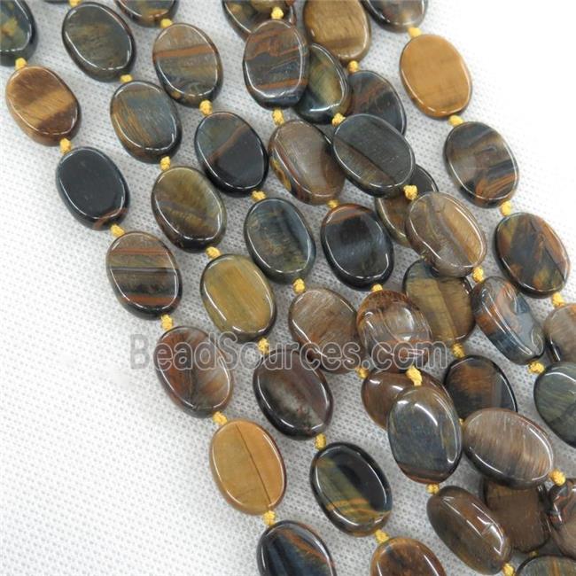 Tiger eye stone oval beads