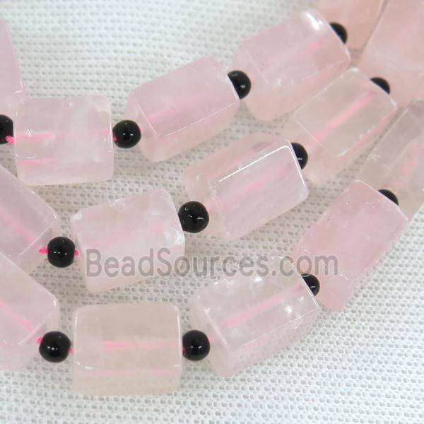 Rose Quartz Cuboid beads