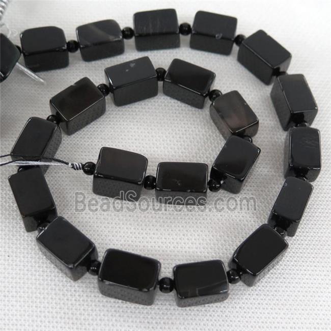 black Agate Cuboid beads