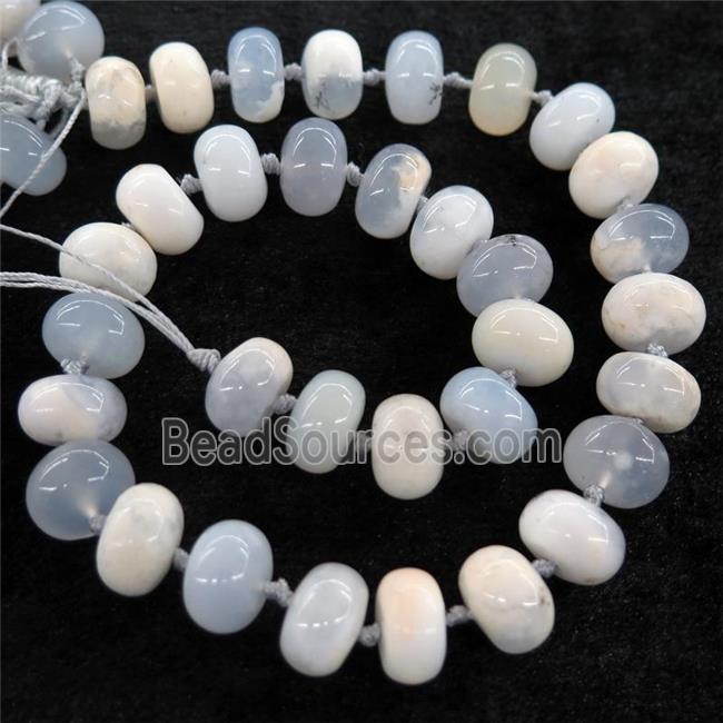 blue Chalcedony rondelle beads