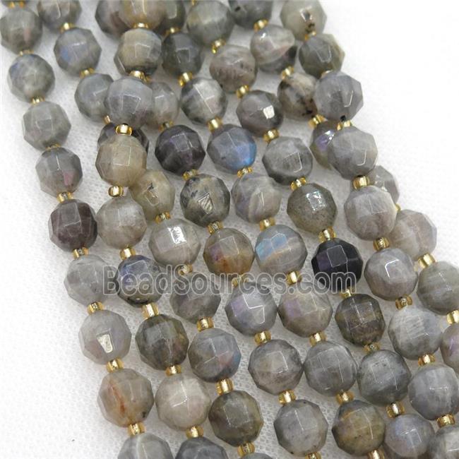 Labradorite beads, faceted bullet