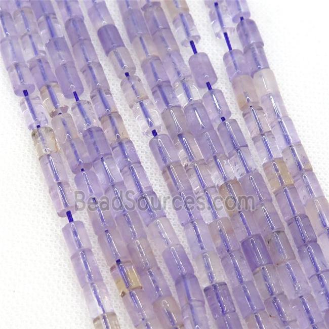 lt.purple Amethyst tube beads